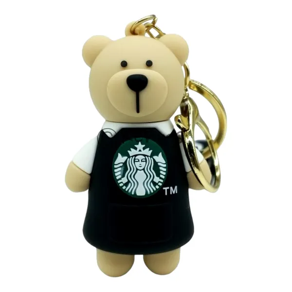 Cute_Star_3D_Black_Bear_Lanyard_Rubber_Keychain_Lanyard_Charm_Keyring