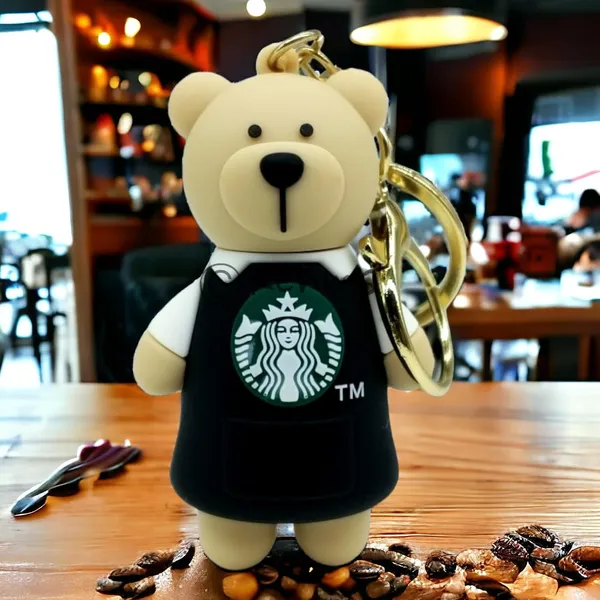 Cute_Star_3D_Black_Bear_Lanyard_Rubber_Keychain_Lanyard_Charm_Keyring