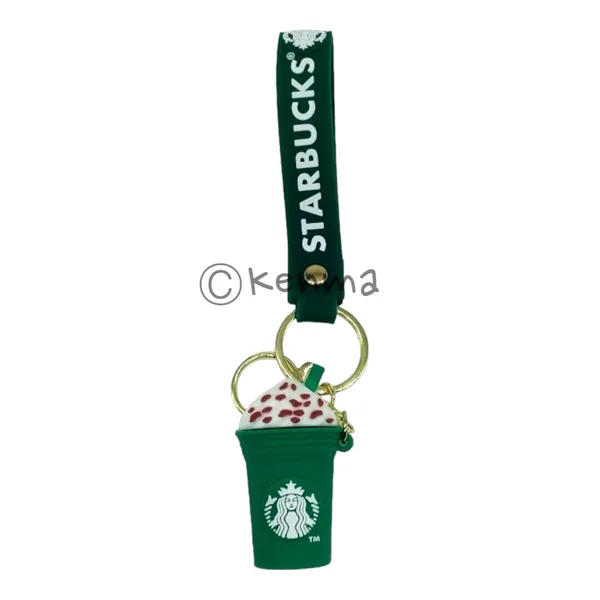 Cute_Star_3D_Green_Cup_Lanyard_Rubber_Keychain_Lanyard_Charm_Keyring