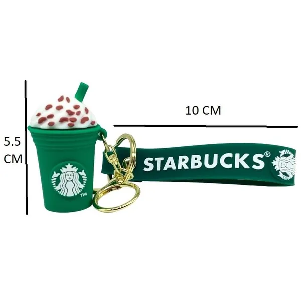 Cute_Star_3D_Green_Cup_Lanyard_Rubber_Keychain_Lanyard_Charm_Keyring