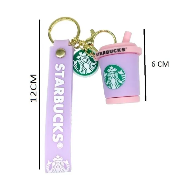 Cute_Star_3D_Purpule_Cup_With_Pink_Straw_Lanyard_Rubber_Keychain_Lanyard_Charm