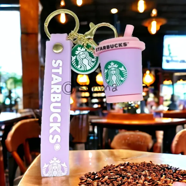 Cute_Star_3D_Purpule_Cup_With_Pink_Straw_Lanyard_Rubber_Keychain_Lanyard_Charm