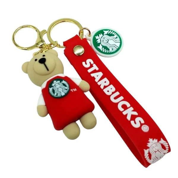Cute_Star_3D_Red_Standing_Smiling_Bear_With_Lanyard_Rubber_Keychain_Lanyard_Charm_Keyring