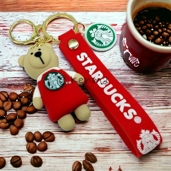 Cute_Star_3D_Red_Standing_Smiling_Bear_With_Lanyard_Rubber_Keychain_Lanyard_Charm_Keyring
