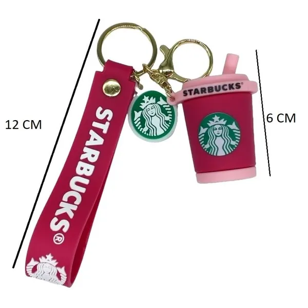 Cute_Star_3D_Red_With_Pink_Straw_Cup_Lanyard_Rubber_Keychain_Lanyard_Charm_Keyring