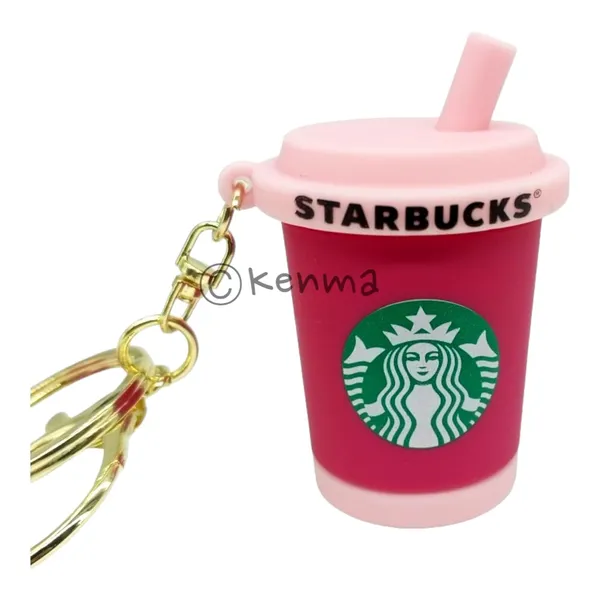 Cute_Star_3D_Red_With_Pink_Straw_Cup_Lanyard_Rubber_Keychain_Lanyard_Charm_Keyring