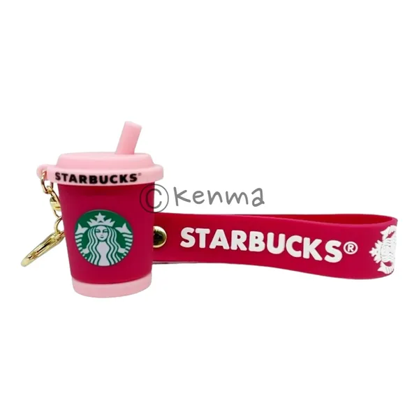 Cute_Star_3D_Red_With_Pink_Straw_Cup_Lanyard_Rubber_Keychain_Lanyard_Charm_Keyring