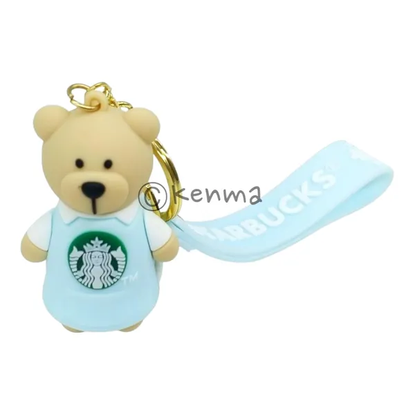 Cute_Star_3D_Blue_Bear_Lanyard_Rubber_Keychain_Lanyard_Charm_Keyring