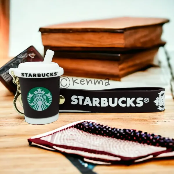 Cute_Star_Brown_3D_Cup_Lanyard_Rubber_Keychain_Lanyard_Charm_Keyring