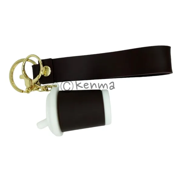 Cute_Star_Brown_3D_Cup_Lanyard_Rubber_Keychain_Lanyard_Charm_Keyring