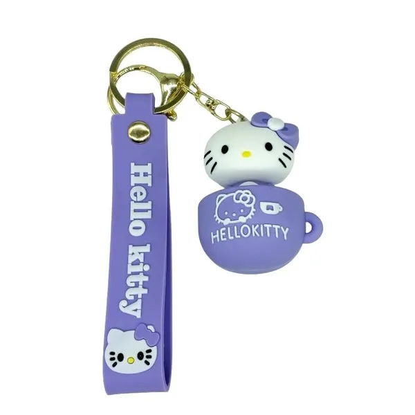 Cute_White_Hello_Kitty_Inside_Of_Purpule_Cup_Lanyard_Rubber_Keychain_Lanyard_Charm_Keyring