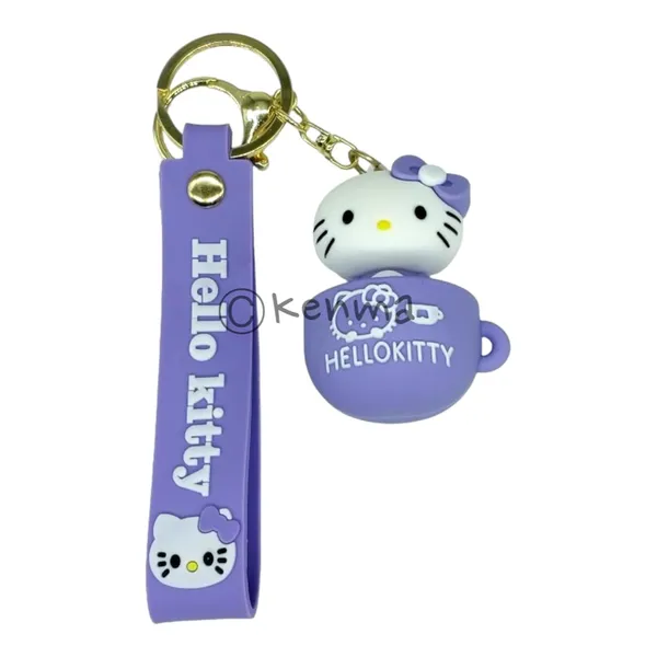Cute_White_Hello_Kitty_Inside_Of_Purpule_Cup_Lanyard_Rubber_Keychain_Lanyard_Charm_Keyring