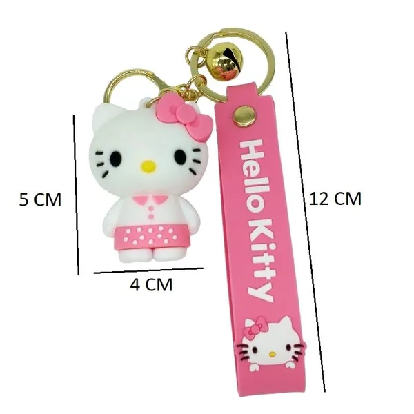 Cute_White_3D_Hello_Kitty_Lanyard_Rubber_Keychain_Lanyard_Charm_Model_2_Keyring