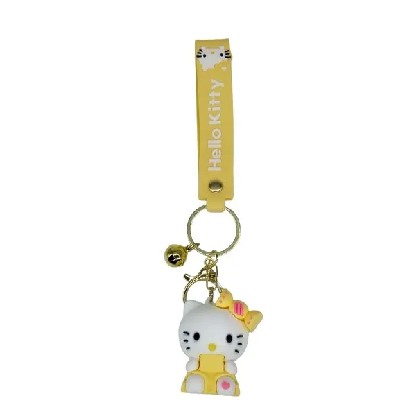 Cute_Yellow_Hello_Kitty_Model_2_3D_Keychain_Lanyard_Charm_Keyring