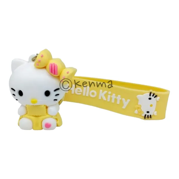 Cute_Yellow_Hello_Kitty_Model_2_3D_Keychain_Lanyard_Charm_Keyring