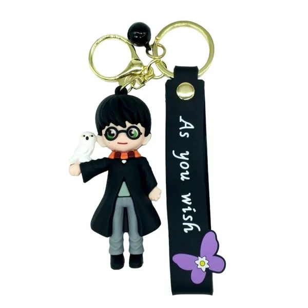 Hari_White_Peagon_On_Hand_Standing_3D_Lanyard_Rubber_Keychain_Lanyard_Charm_Keyring