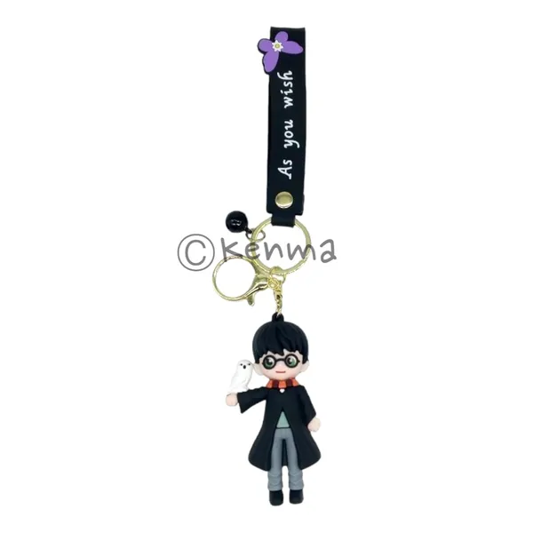 Hari_White_Peagon_On_Hand_Standing_3D_Lanyard_Rubber_Keychain_Lanyard_Charm_Keyring