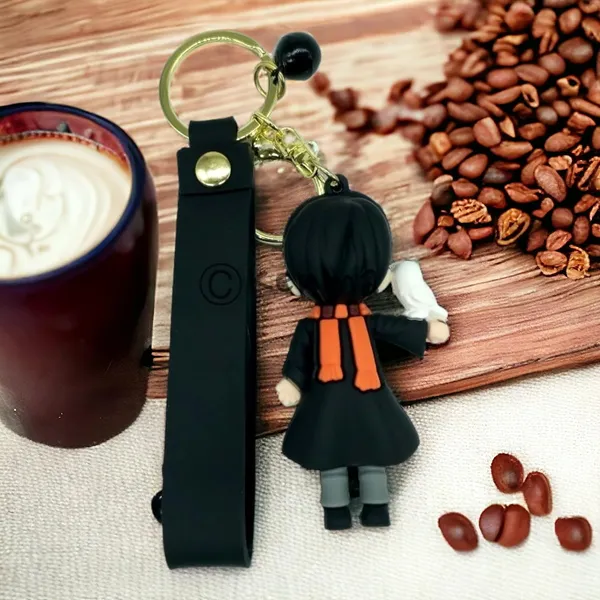 Hari_White_Peagon_On_Hand_Standing_3D_Lanyard_Rubber_Keychain_Lanyard_Charm_Keyring