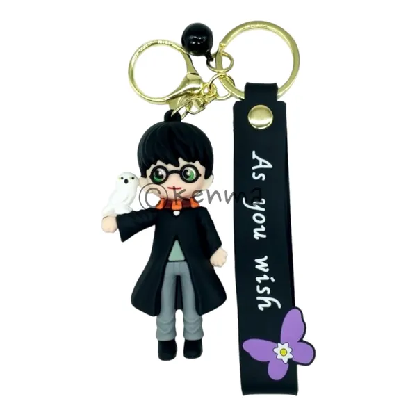 Hari_White_Peagon_On_Hand_Standing_3D_Lanyard_Rubber_Keychain_Lanyard_Charm_Keyring