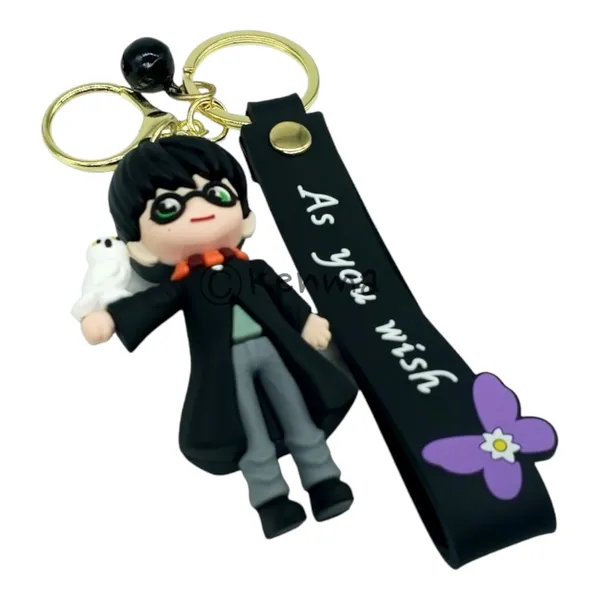 Hari_White_Peagon_On_Hand_Standing_3D_Lanyard_Rubber_Keychain_Lanyard_Charm_Keyring