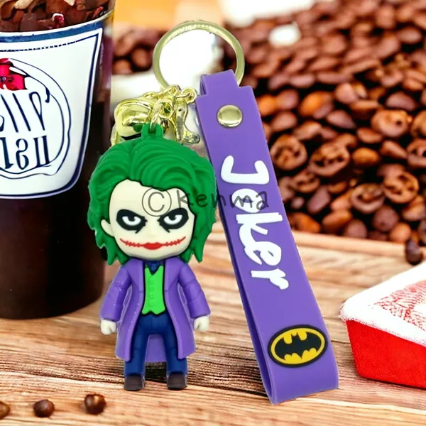 Joker_Standing_3D_Lanyard_Rubber_Keychain_Lanyard_Charm_Keyring