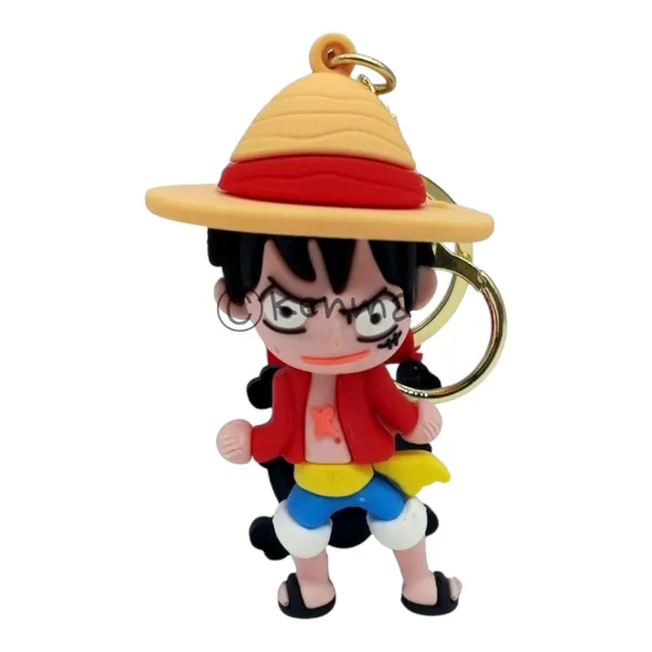 One_Piece_Luffy_3D_Standing_3D_Lanyard_Rubber_Keychain_Lanyard_Charm_Keyring