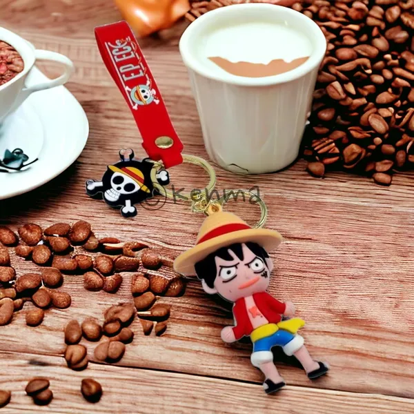 One_Piece_Luffy_3D_Standing_3D_Lanyard_Rubber_Keychain_Lanyard_Charm_Keyring