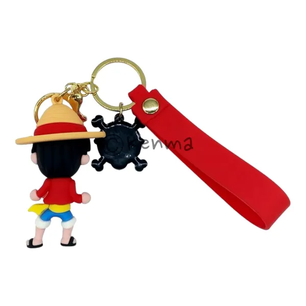 One_Piece_Luffy_3D_Standing_3D_Lanyard_Rubber_Keychain_Lanyard_Charm_Keyring
