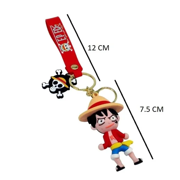 One_Piece_Luffy_3D_Standing_3D_Lanyard_Rubber_Keychain_Lanyard_Charm_Keyring