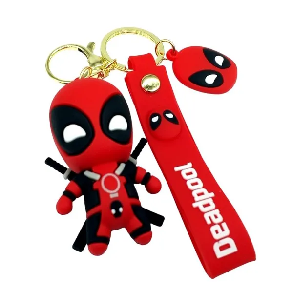 Superhero_Deadpool_Red_3D_Standing_Keychain_Lanyard_Charm_Keyring