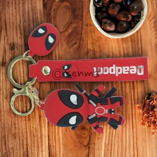 Superhero_Deadpool_Red_3D_Standing_Keychain_Lanyard_Charm_Keyring
