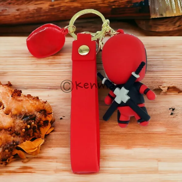 Superhero_Deadpool_Red_3D_Standing_Keychain_Lanyard_Charm_Keyring