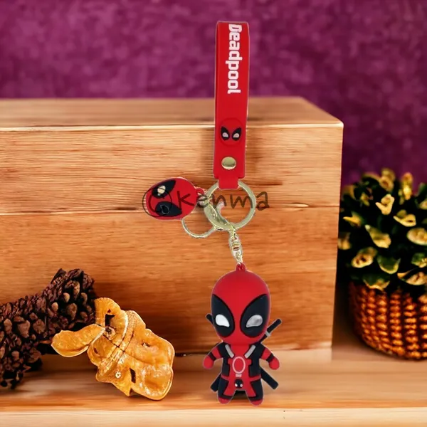 Superhero_Deadpool_Red_3D_Standing_Keychain_Lanyard_Charm_Keyring