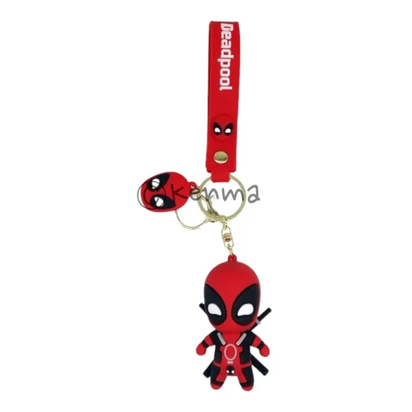 Superhero_Deadpool_Red_3D_Standing_Keychain_Lanyard_Charm_Keyring
