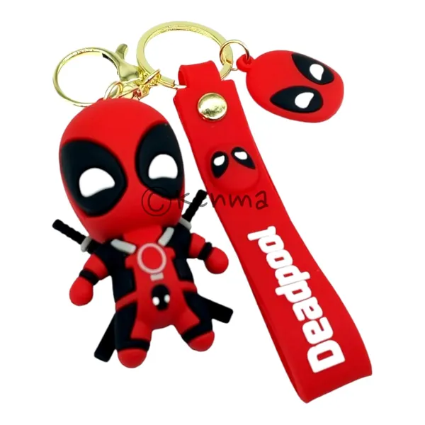 Superhero_Deadpool_Red_3D_Standing_Keychain_Lanyard_Charm_Keyring