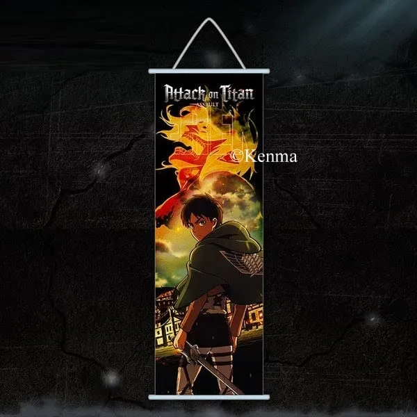Attack_On_Titans_Assault_Eren_Yeager_Wall_Scroll_|_Canvas_Hanging_Paintings_Wall_Art_Decor_For_Home_Dorm_Office_(70_X_25_Cm)