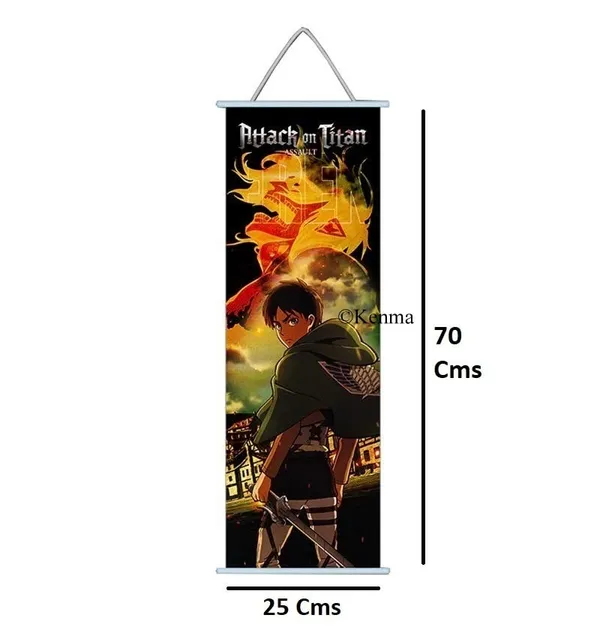 Attack_On_Titans_Assault_Eren_Yeager_Wall_Scroll_|_Canvas_Hanging_Paintings_Wall_Art_Decor_For_Home_Dorm_Office_(70_X_25_Cm)