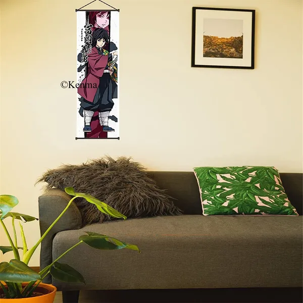 Demon_Slayer_Giyu_Tomioka_Anime_Poster_Wall_Scroll_|_Art_Demon_Slaying_Corps_Canvas_Hanging_Paintings_Wall_Art_Decor_For_Home_Dorm_Office_(70_X_25_Cm)