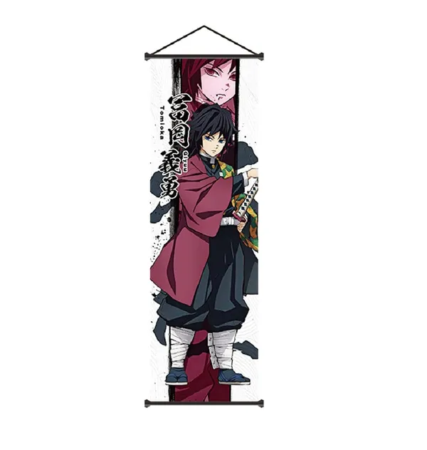 Demon_Slayer_Giyu_Tomioka_Anime_Poster_Wall_Scroll_|_Art_Demon_Slaying_Corps_Canvas_Hanging_Paintings_Wall_Art_Decor_For_Home_Dorm_Office_(70_X_25_Cm)