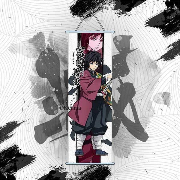 Demon_Slayer_Giyu_Tomioka_Anime_Poster_Wall_Scroll_|_Art_Demon_Slaying_Corps_Canvas_Hanging_Paintings_Wall_Art_Decor_For_Home_Dorm_Office_(70_X_25_Cm)