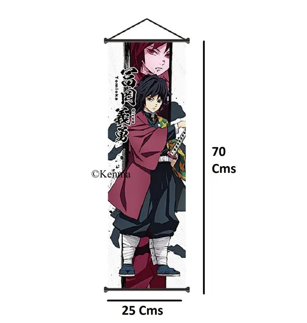 Demon_Slayer_Giyu_Tomioka_Anime_Poster_Wall_Scroll_|_Art_Demon_Slaying_Corps_Canvas_Hanging_Paintings_Wall_Art_Decor_For_Home_Dorm_Office_(70_X_25_Cm)
