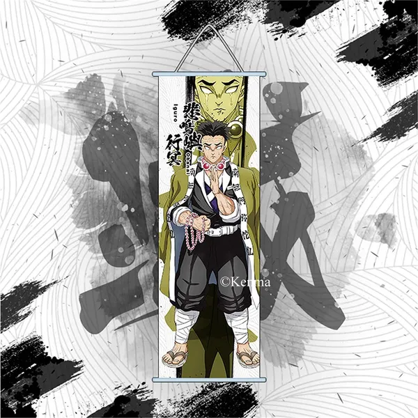 Demon_Slayer_Himejima_Gyoumei_Anime_Poster_Wall_Scroll_Art_Demon_Slaying_Corps_Canvas_Hanging_Paintings_Wall_Art_Decor_For_Home_Dorm_Office_(70_X_25_Cm)