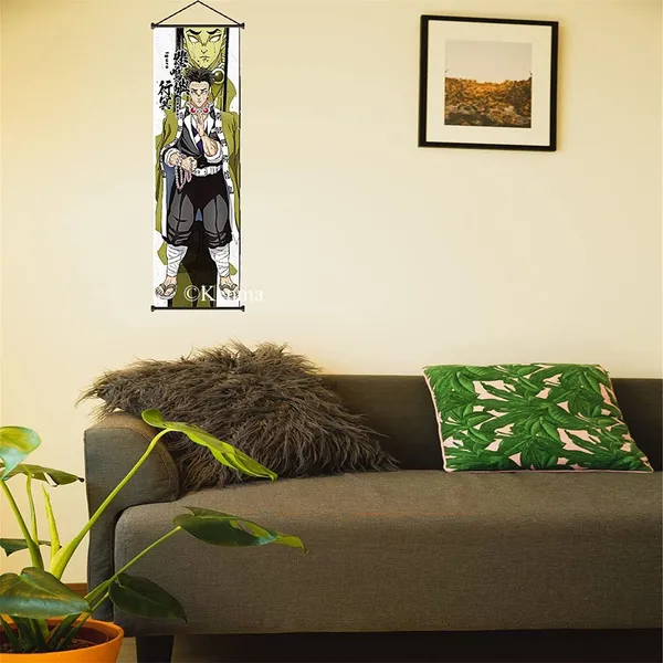 Demon_Slayer_Himejima_Gyoumei_Anime_Poster_Wall_Scroll_Art_Demon_Slaying_Corps_Canvas_Hanging_Paintings_Wall_Art_Decor_For_Home_Dorm_Office_(70_X_25_Cm)