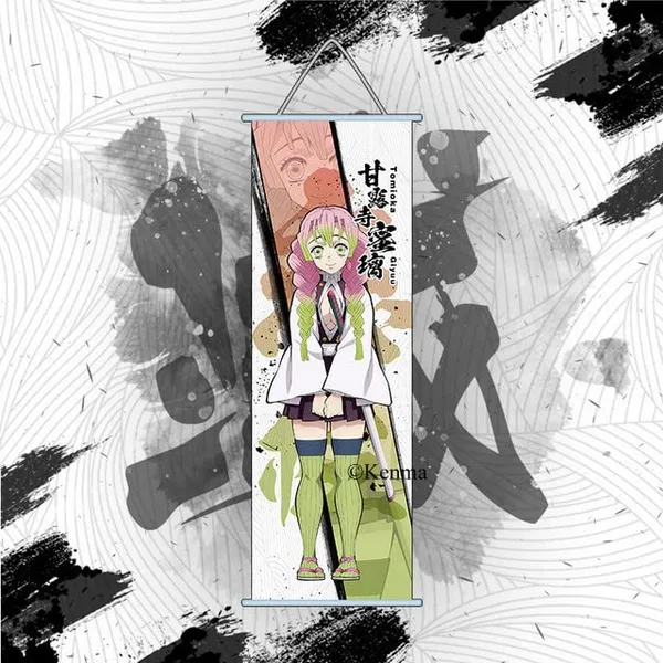 Demon_Slayer_Mitsuri_Kanroji_Anime_Poster_Wall_Scroll_|_Art_Demon_Slaying_Corps_Canvas_Hanging_Paintings_Wall_Art_Decor_For_Home_Dorm_Office_(70_X_25_Cm)
