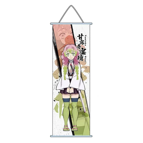 Demon_Slayer_Mitsuri_Kanroji_Anime_Poster_Wall_Scroll_|_Art_Demon_Slaying_Corps_Canvas_Hanging_Paintings_Wall_Art_Decor_For_Home_Dorm_Office_(70_X_25_Cm)