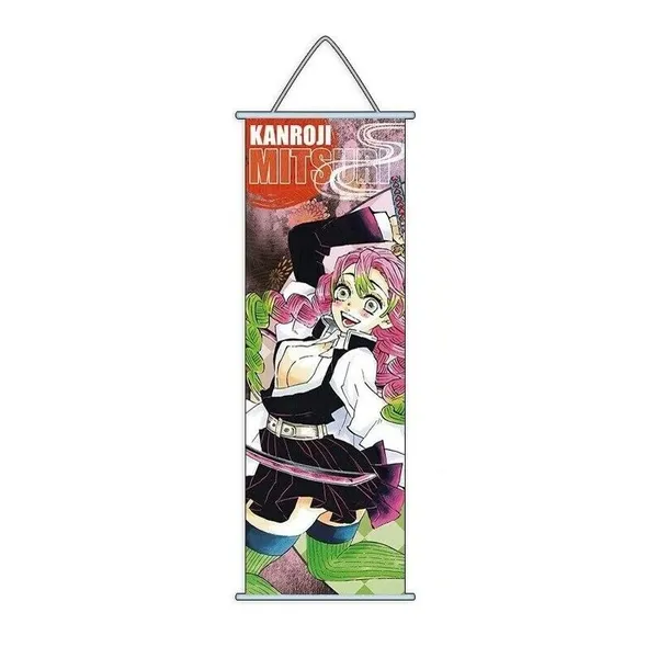 Demon_Slayer_Mitsuri_Kanroji_Model_2_Anime_Poster_Wall_Scroll_|_Art_Demon_Slaying_Corps_Canvas_Hanging_Paintings_Wall_Art_Decor_For_Home_Dorm_Office_(70_X_25_Cm)