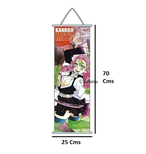 Demon_Slayer_Mitsuri_Kanroji_Model_2_Anime_Poster_Wall_Scroll_|_Art_Demon_Slaying_Corps_Canvas_Hanging_Paintings_Wall_Art_Decor_For_Home_Dorm_Office_(70_X_25_Cm)