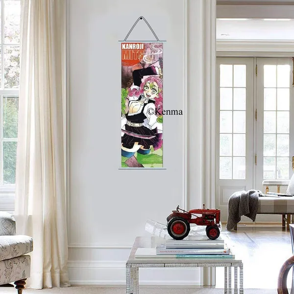 Demon_Slayer_Mitsuri_Kanroji_Model_2_Anime_Poster_Wall_Scroll_|_Art_Demon_Slaying_Corps_Canvas_Hanging_Paintings_Wall_Art_Decor_For_Home_Dorm_Office_(70_X_25_Cm)