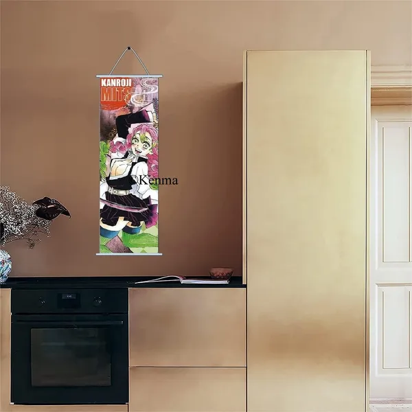 Demon_Slayer_Mitsuri_Kanroji_Model_2_Anime_Poster_Wall_Scroll_|_Art_Demon_Slaying_Corps_Canvas_Hanging_Paintings_Wall_Art_Decor_For_Home_Dorm_Office_(70_X_25_Cm)