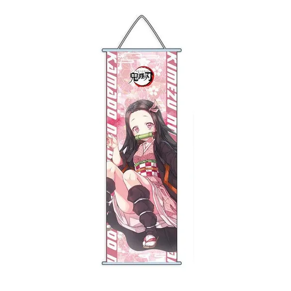 Demon_Slayer_Nezuko_Kamado_Anime_Poster_Wall_Scroll_|_Art_Demon_Slaying_Corps_Canvas_Hanging_Paintings_Wall_Art_Decor_For_Home_Dorm_Office_(70_X_25_Cm)